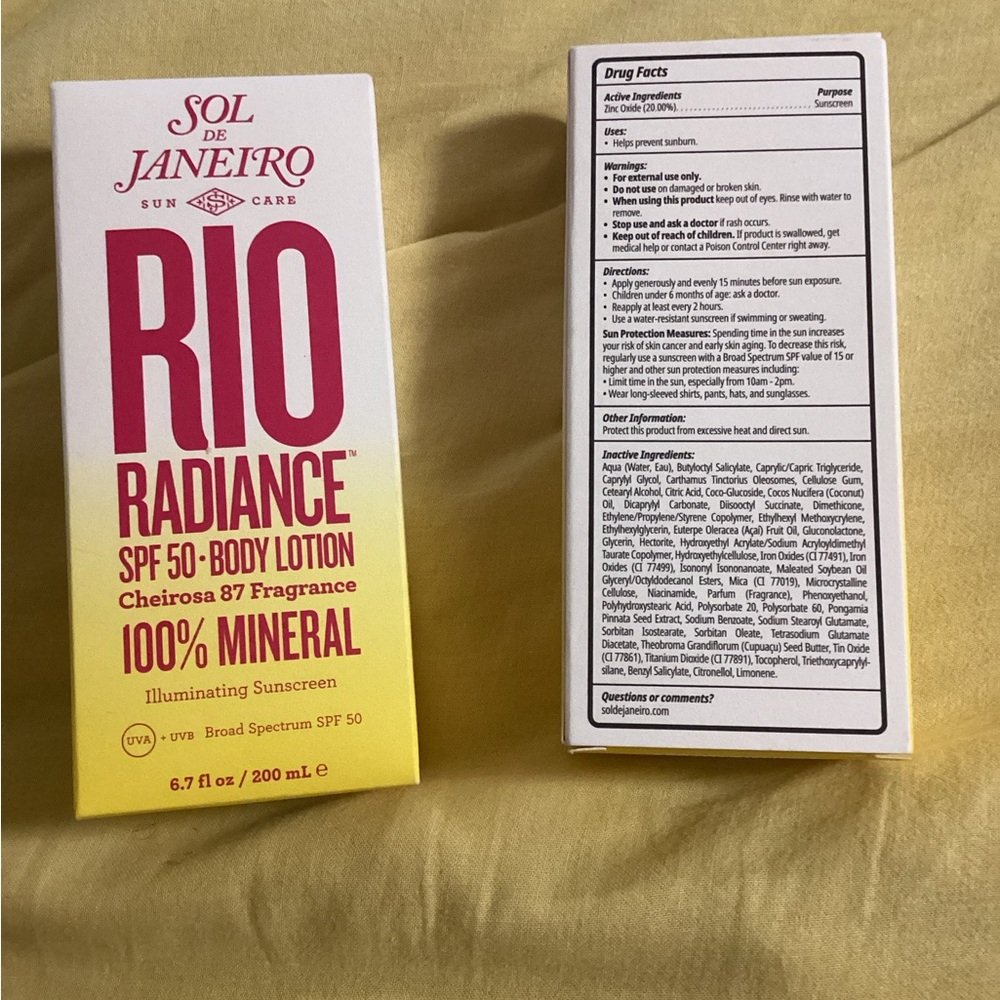 2x RIO RADIANCE™ SPF 50 BODY LOTION CHEIROSA 87 Fragrance  Sunscreen